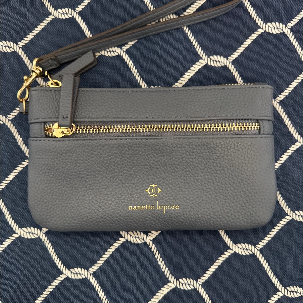 Nanette Lepore Blue Wristlet Clutch